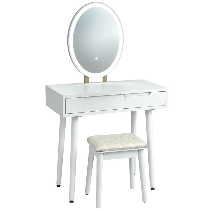 CHARMAID Vanity Set with Lighted Mirror - Giantexus