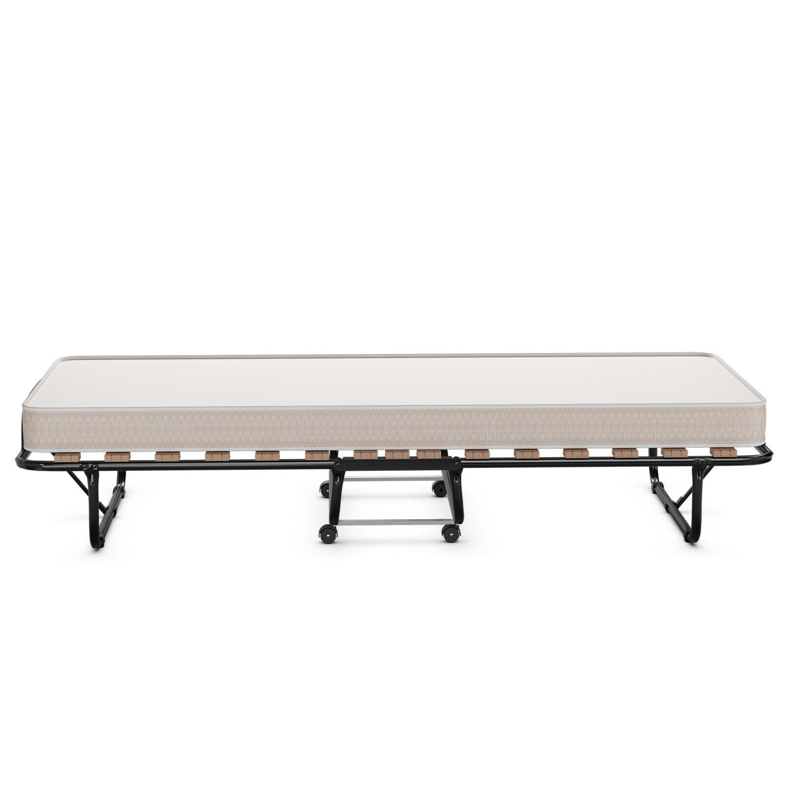 Folding Bed with Mattress Rollaway Guest Bed