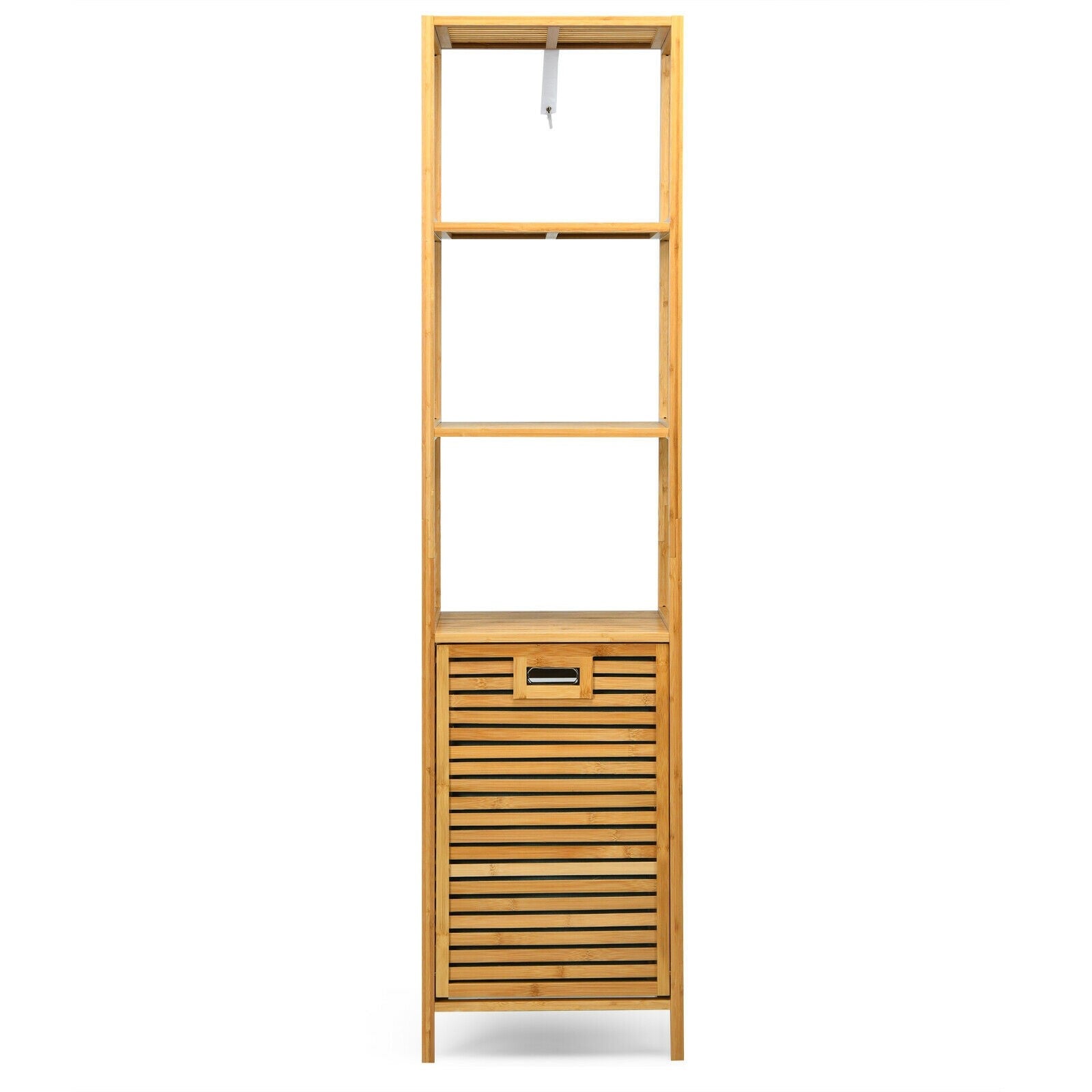 63" Tilt Out Laundry Hamper and 4-Tier Storage Shelves