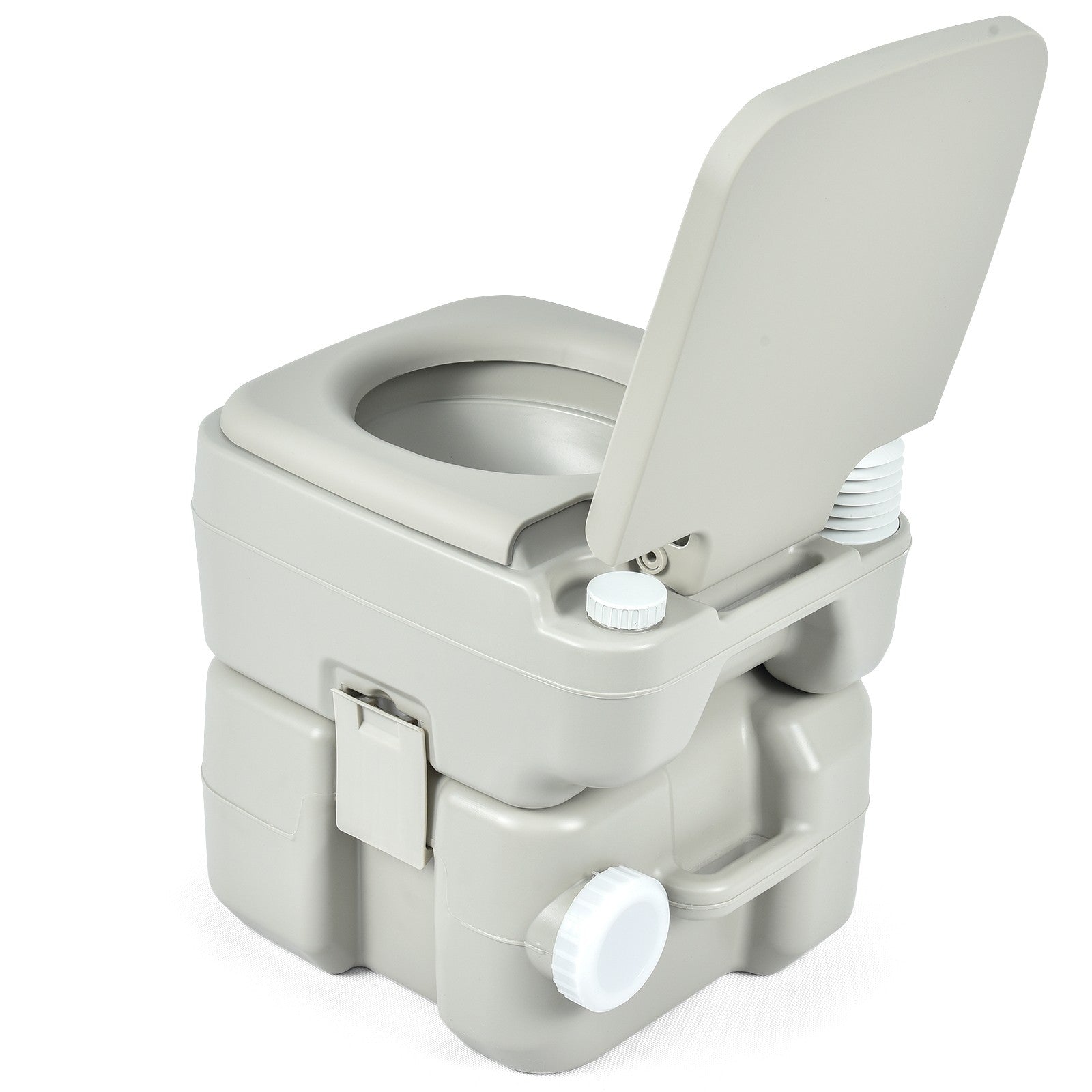 Portable Toilet 5.3 Gallon with Powerful Push Pump
