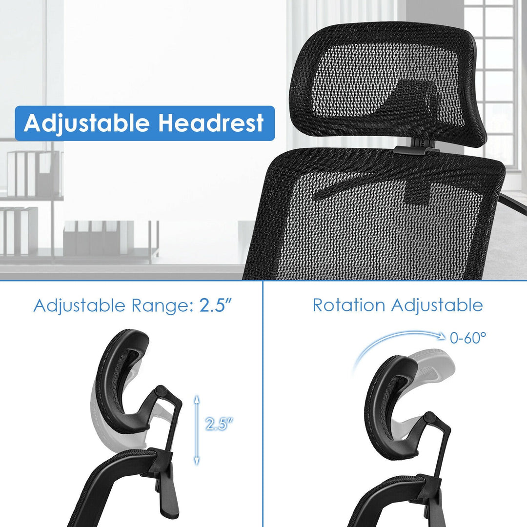 Mesh Office Chair, Ergonomic Office Chair with Headrest