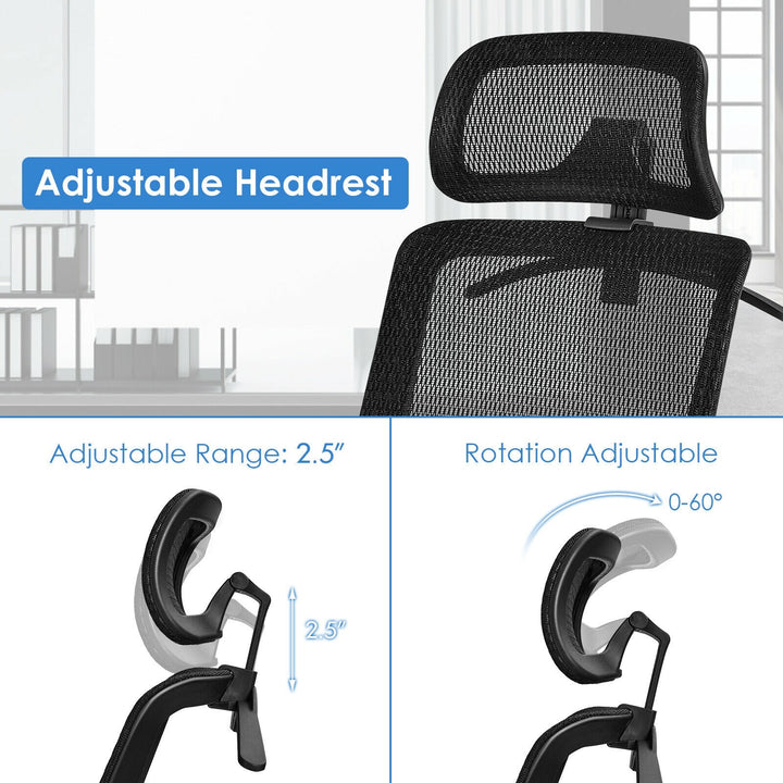 Mesh Office Chair, Ergonomic Office Chair with Headrest