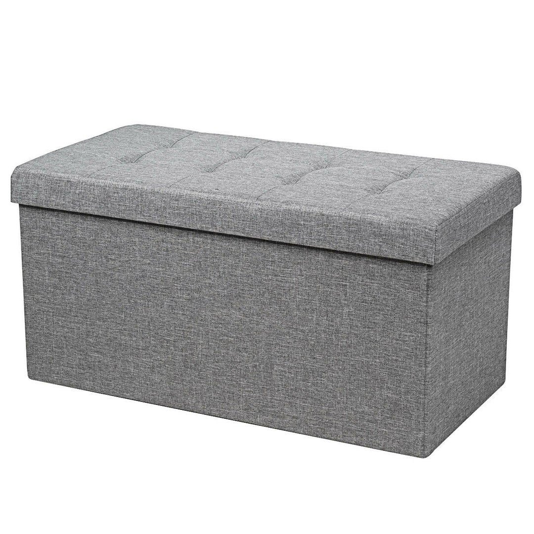 Storage Ottoman Footrest 31.5 Inch Fold-able Toy Organizers