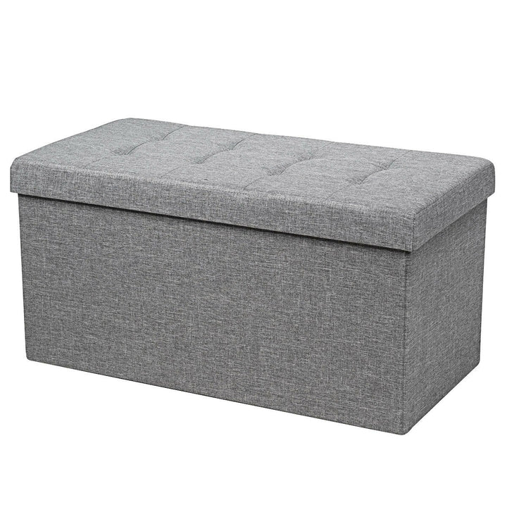 Storage Ottoman Footrest 31.5 Inch Fold-able Toy Organizers