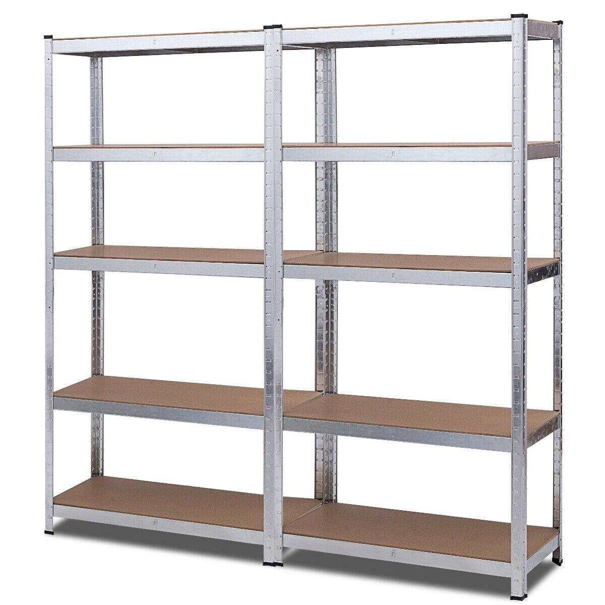 2 Pcs 5-Tier Storage Shelves, Garage Shelving Units - Giantexus