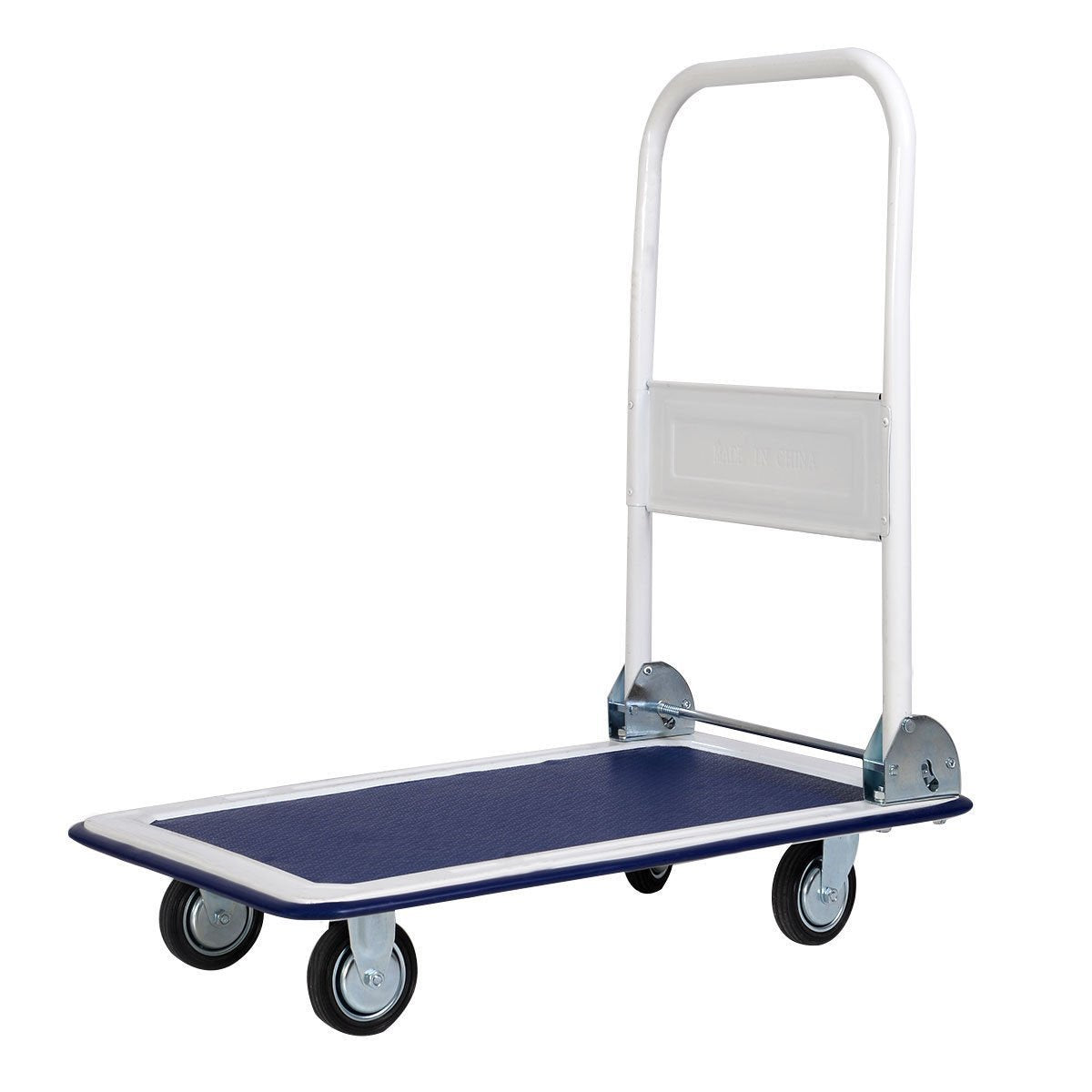 Giantex 10 Costway Platform Cart Dolly Folding Foldable Moving Warehouse Push Hand Truck, 330lbs Weight Capacity, Blue