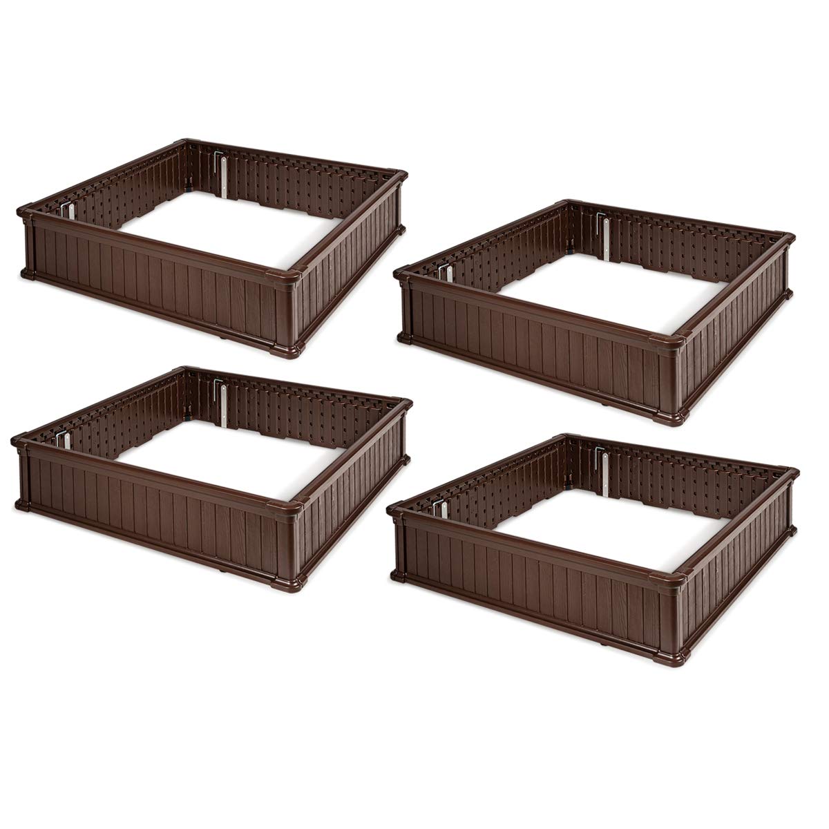 Planter for Flower Vegetables (48.5''Lx48.5''Wx12''H, Brown)