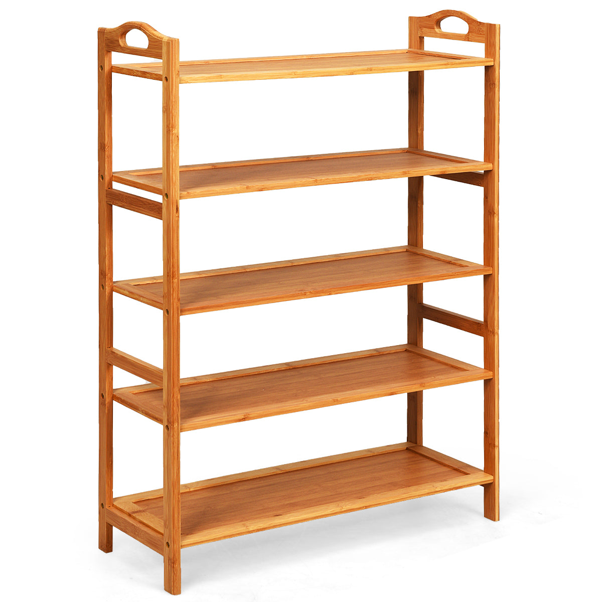 Bamboo Shoe Rack 5 Tier, Freestanding Shoe Rack - Giantexus