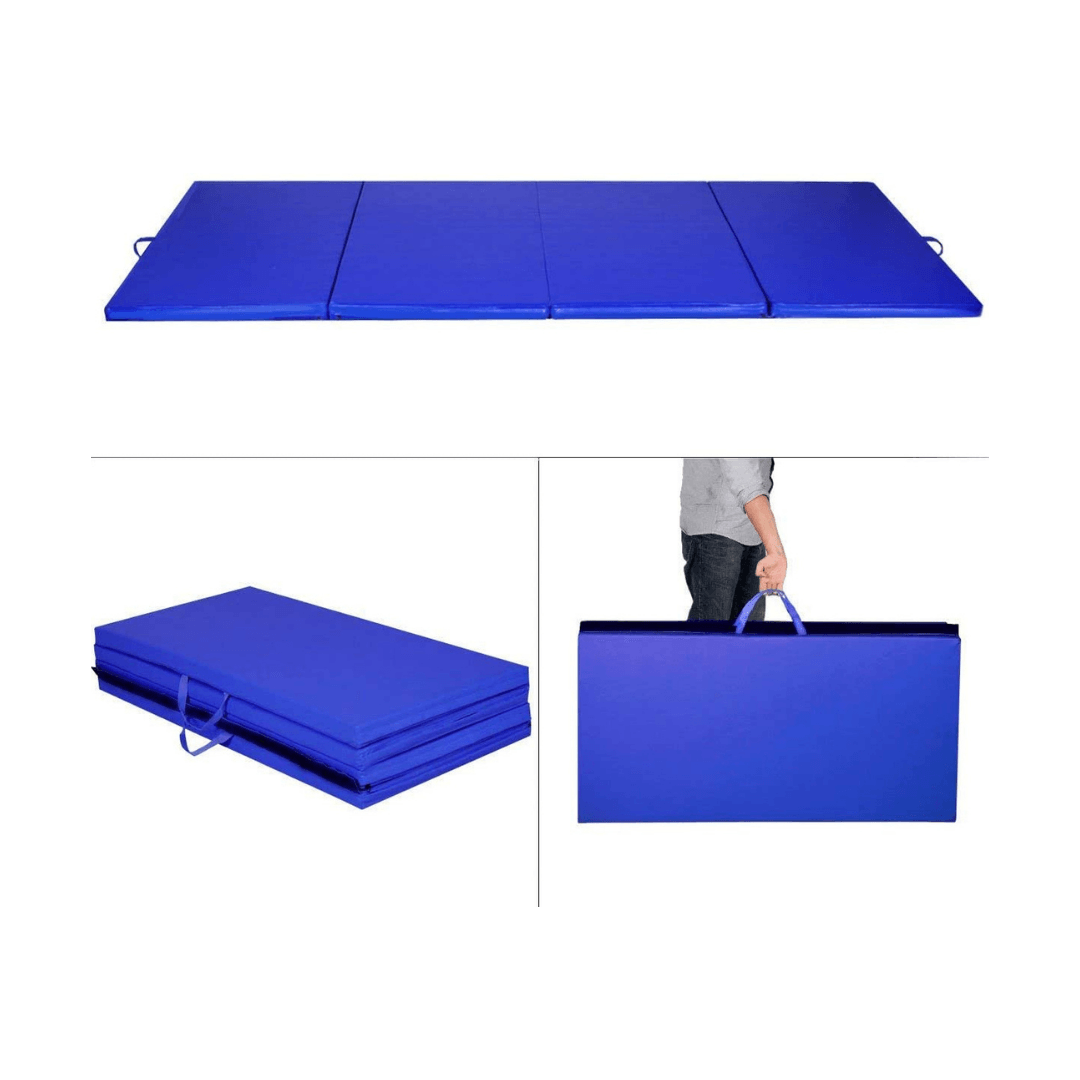 4'x8'x2 Gymnastics Mat, Folding Anti-Tear Gymnastics Panel Mats for Fitness - Giantexus