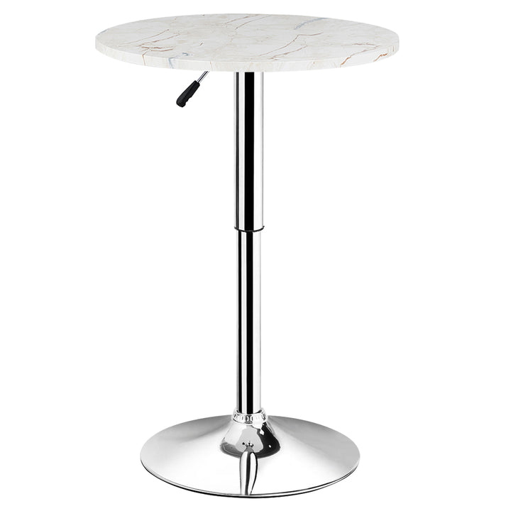 Round Pub Table Height Adjustable, 360 Swivel Cocktail Pub Table
