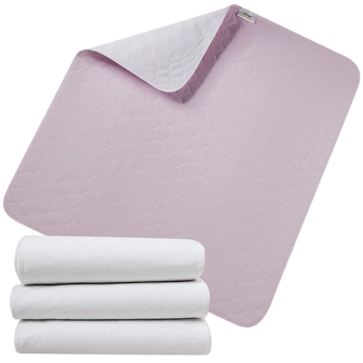 Giantex 4 Pcs Washable Underpads, 36'' x 34'' Waterproof Bed Pads with 4 Layer Protection