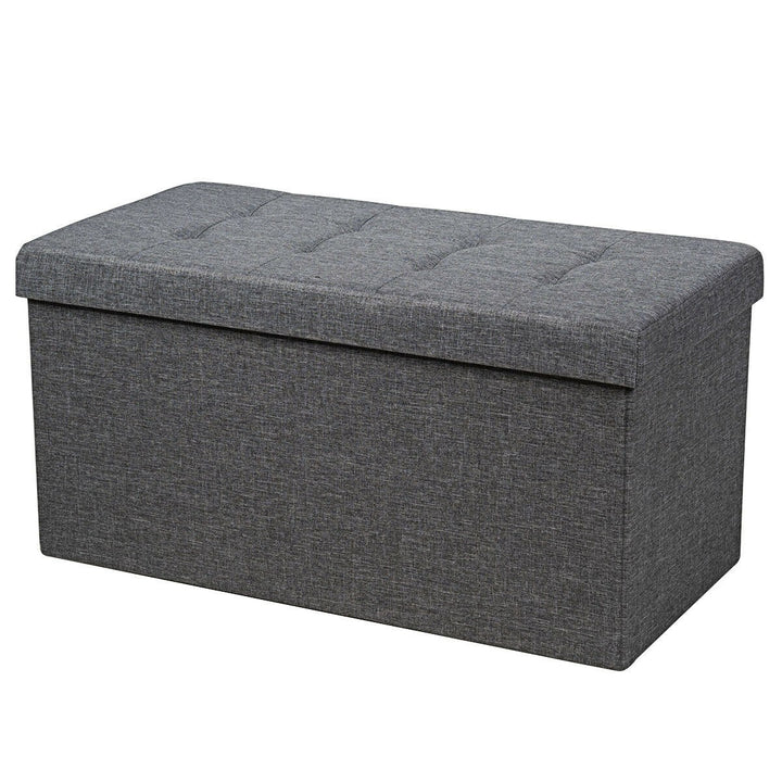 Storage Ottoman Footrest 31.5 Inch Fold-able Toy Organizers