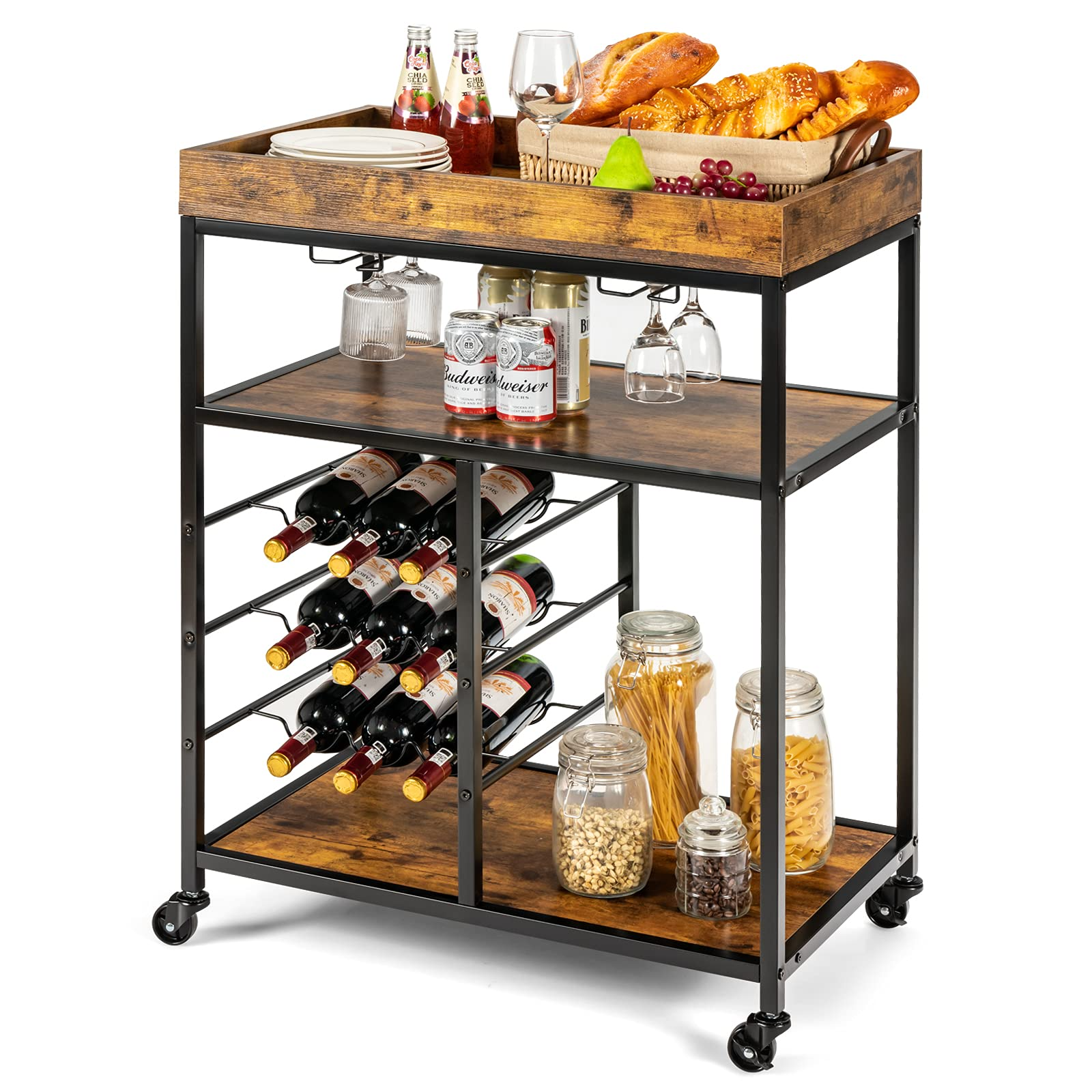 Giantex Island Cart, Rolling Kitchen Trolley