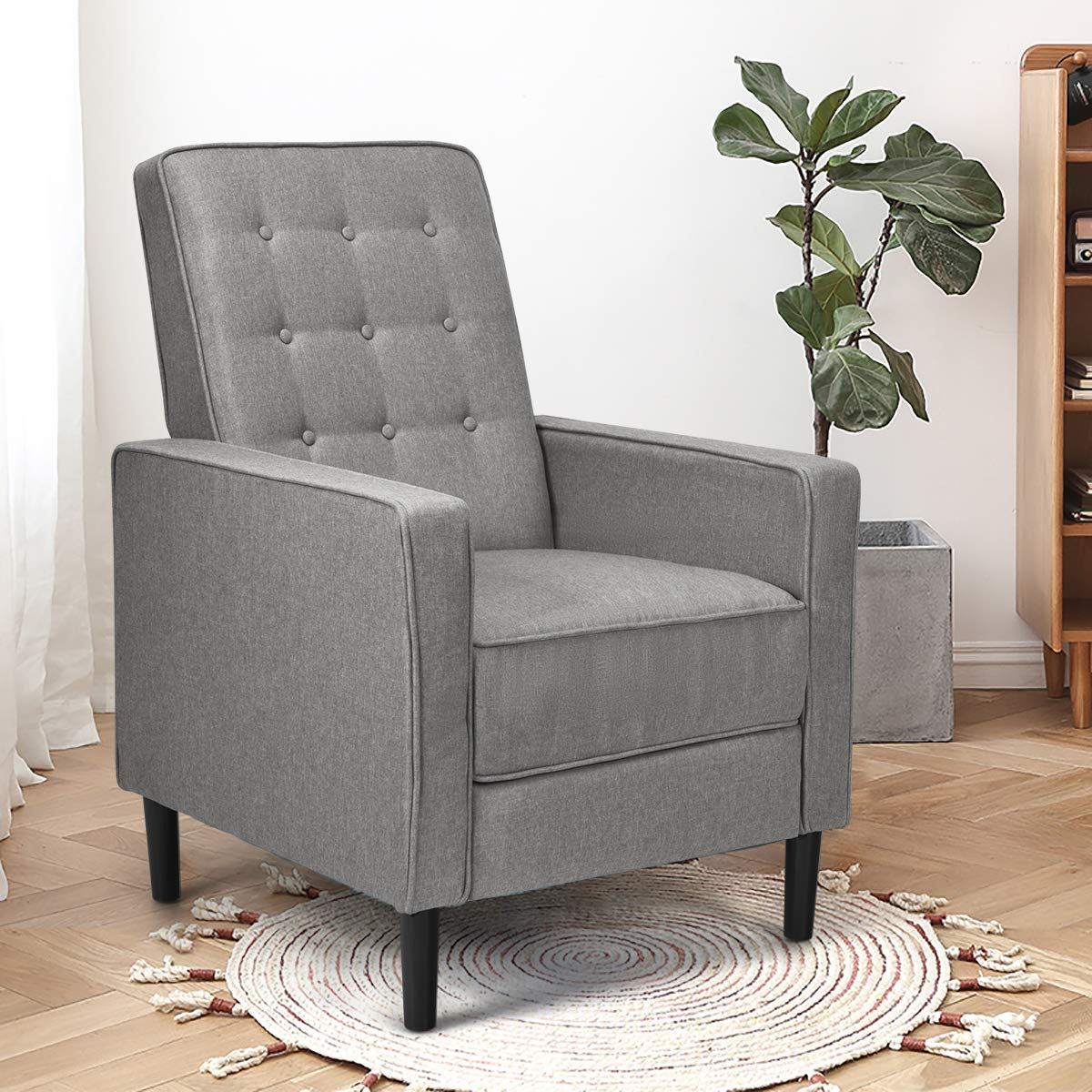 Set of 2 Push Back Recliner Chair - Giantex