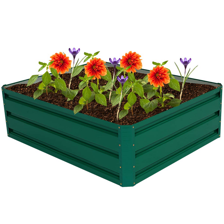 Dark Green Patio Raised Garden Bed (40" L x 32" W x 12" H)