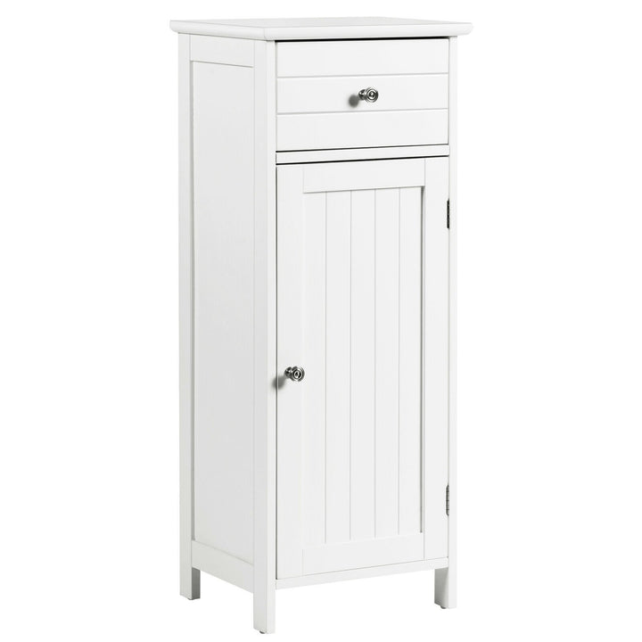 Bathroom Floor Storage Cabinet with Adjustable Shelf &amp; Large Drawer