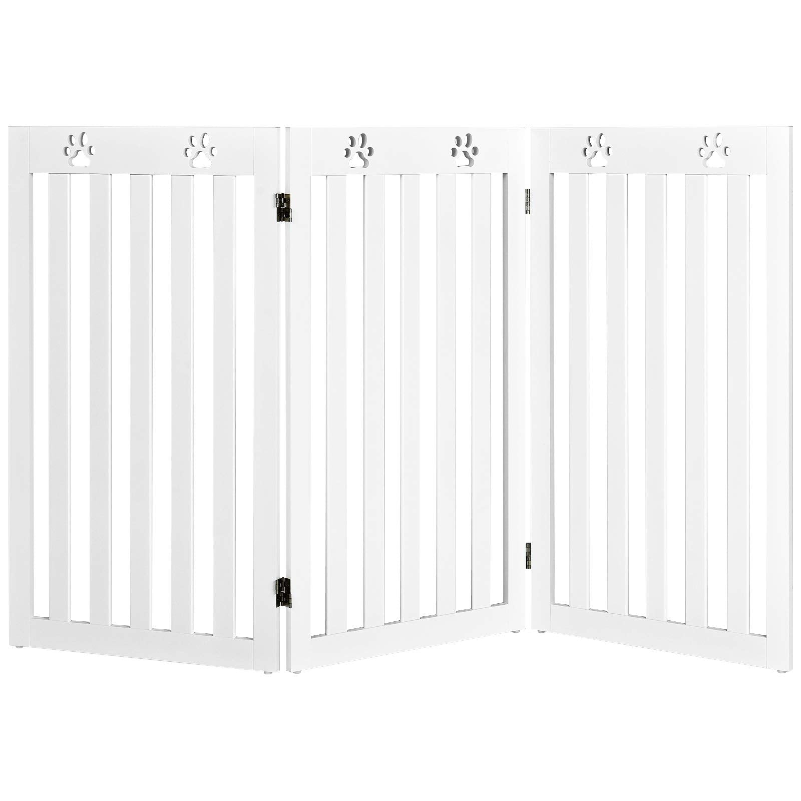 Giantex Wooden Freestanding Pet Gate, 3 Panel-36 inch Height Large Dog Fence
