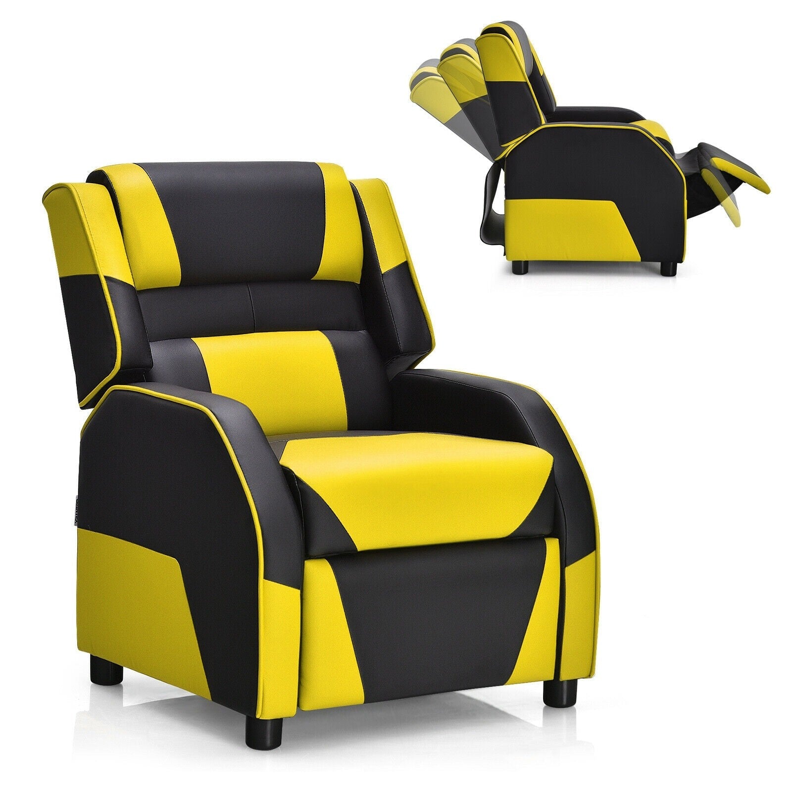 Ergonomic PU Leather Armchair - Giantex