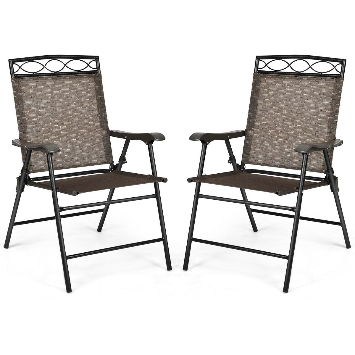 Set of 2 or 4 Patio Chairs, Outdoor Folding Lawn Chairs for Beach