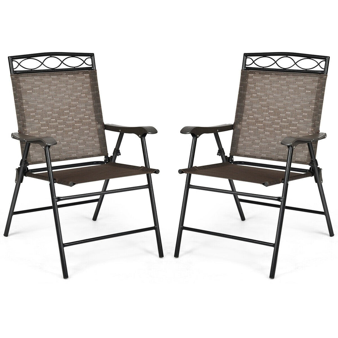 Set of 2 or 4 Patio Chairs, Outdoor Folding Lawn Chairs for Beach