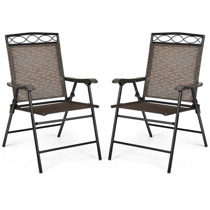 Set of 2 or 4 Patio Chairs, Outdoor Folding Lawn Chairs for Beach
