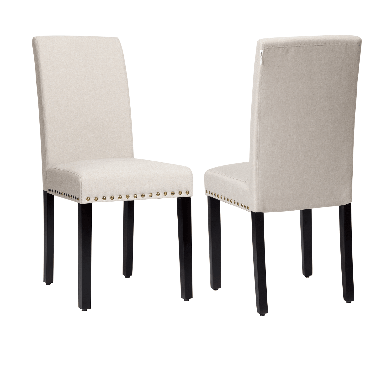 Giantex Upholstered Dining Chairs Set of 2 or 4, Fabric Side Chairs w/Wood Legs - Giantexus
