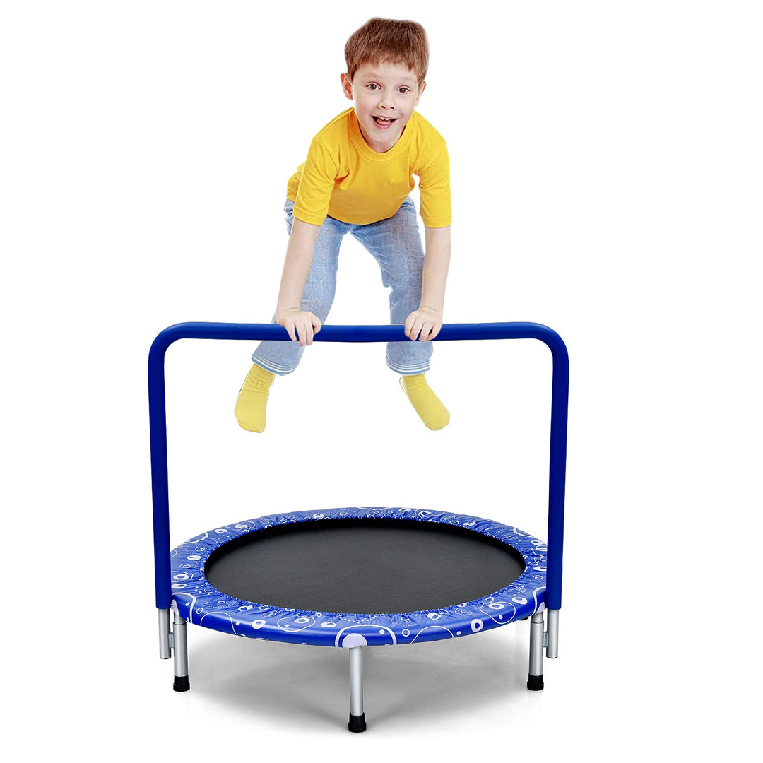 36-Inch Mini Kids Trampoline with Foamed Handle