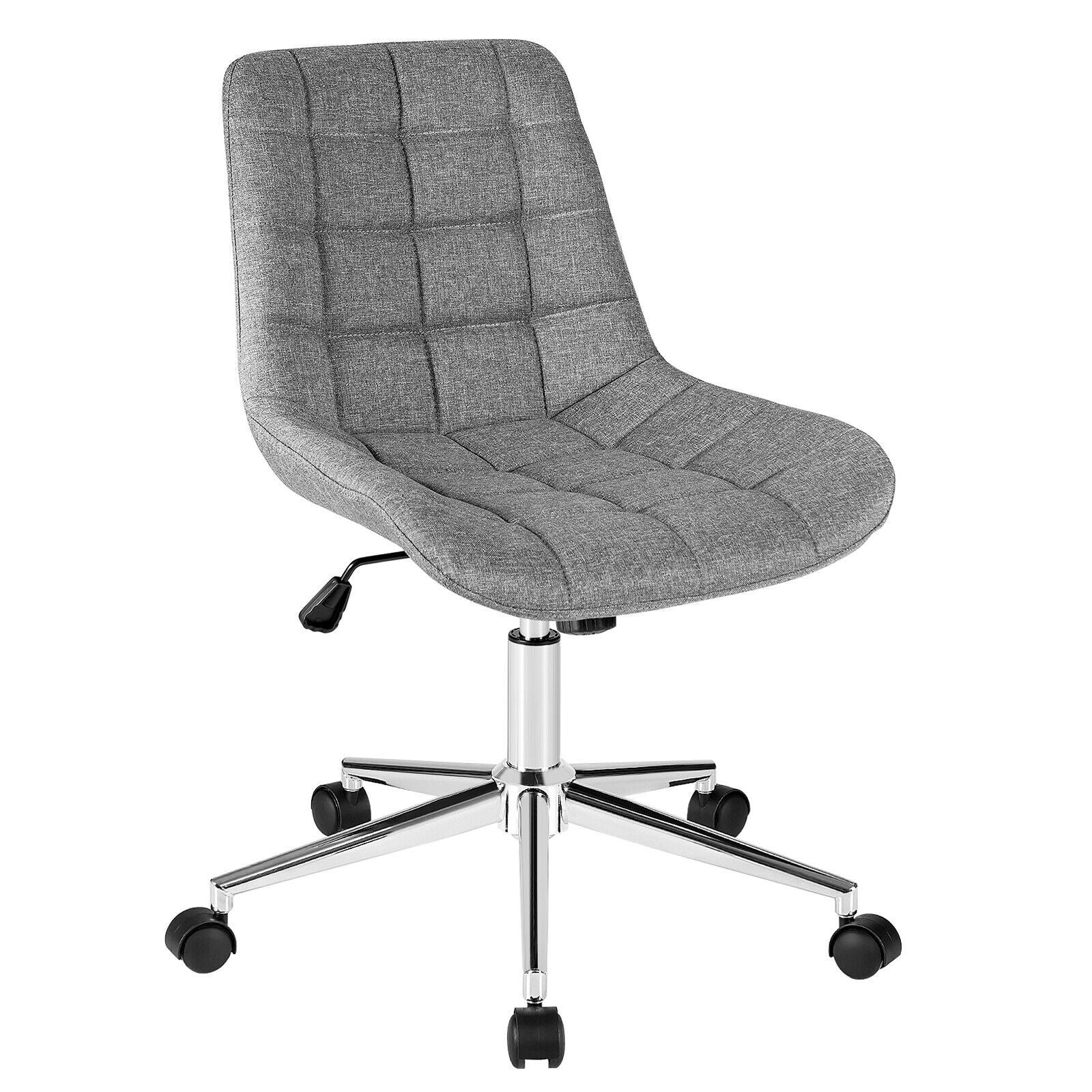 Modern Home Office Chair, Fabric Armless Leisure Chair