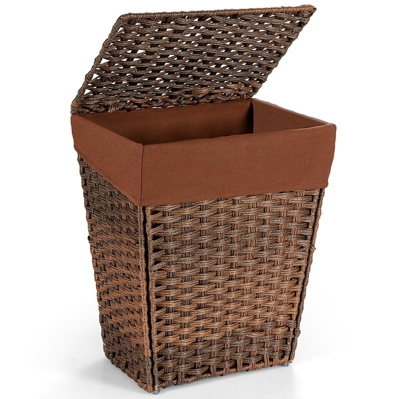 Laundry Hamper | Bamboo Basket | X-Frame Cloth Storage - Giantex
