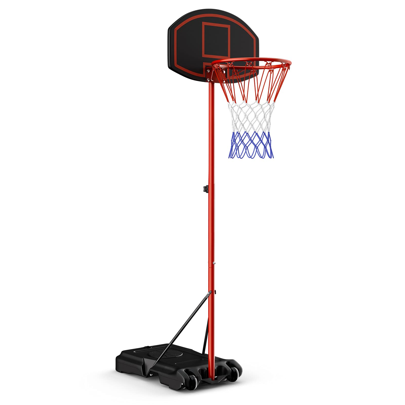 Giantex Portable Basketball Hoop Adjustable Height 6.5 - 8.5 FT, Backboard System Stand with 2 Wheels