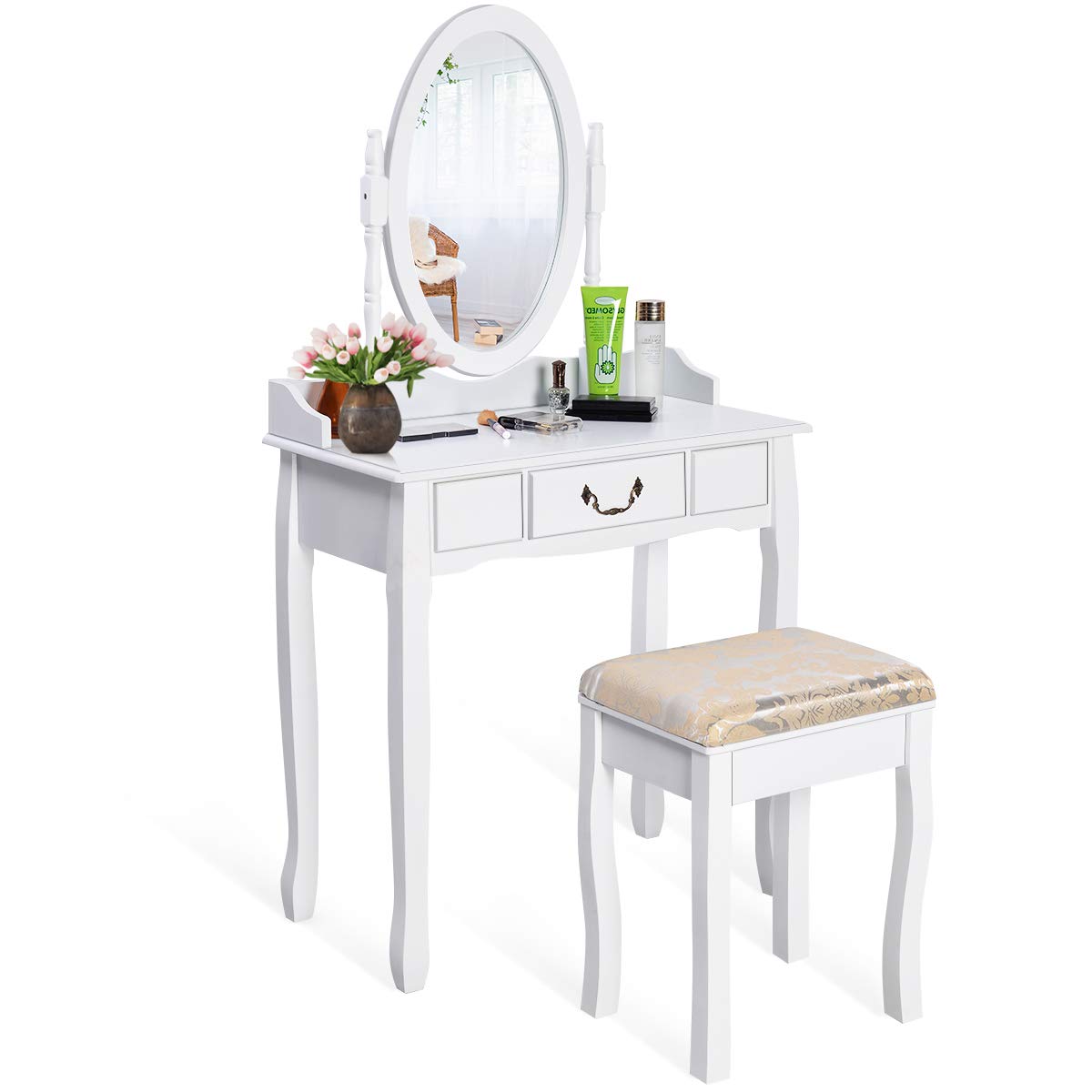 Giantex White Large Bedroom Vanities w/Drawer