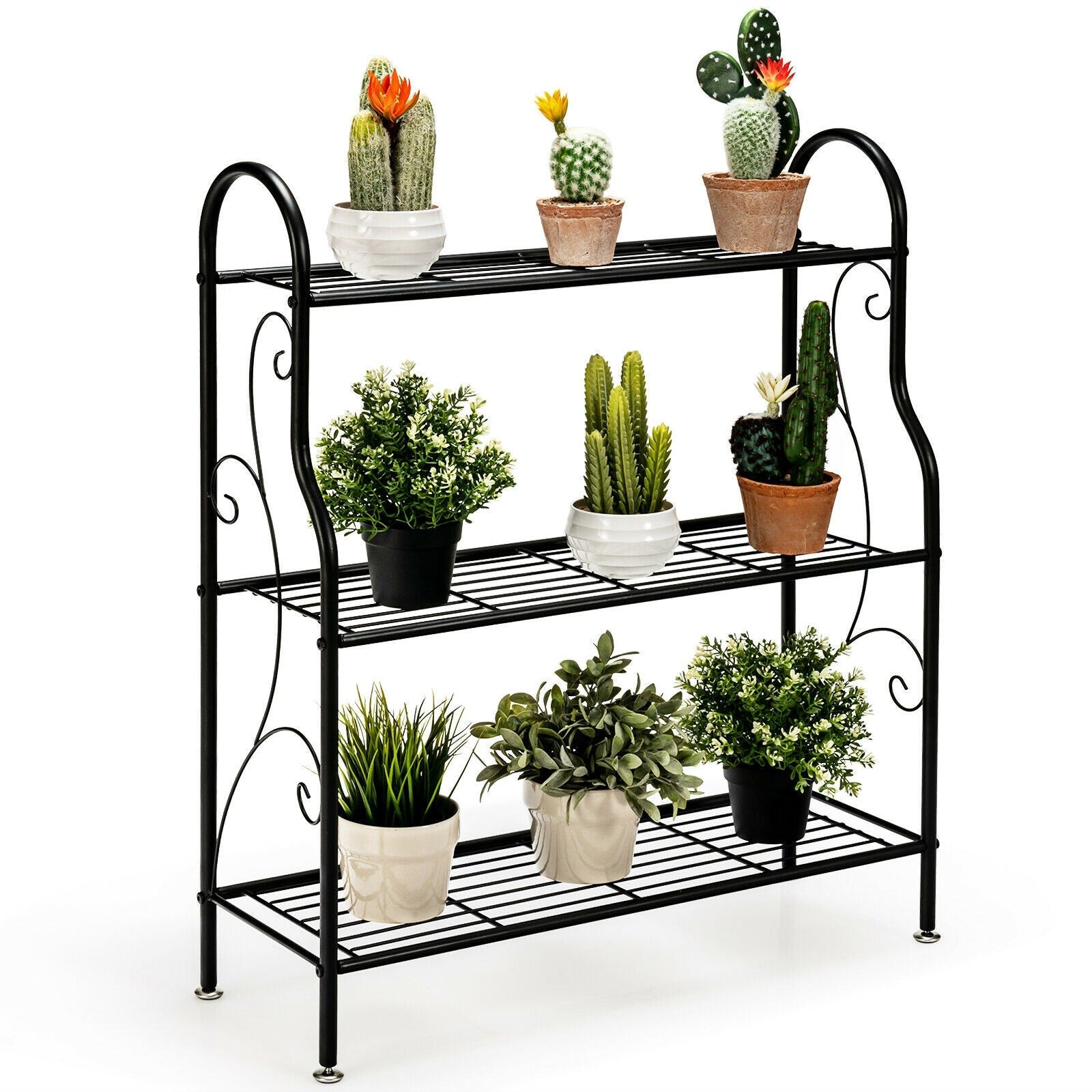 Wood Plant Stand, Multi Tier Flower Pot Holder Display Shelf