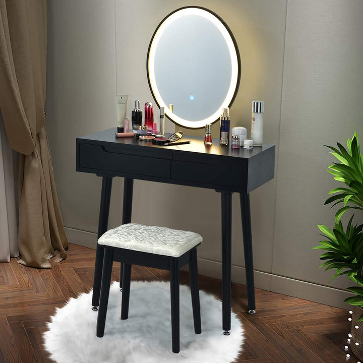 CHARMAID Vanity Set with Lighted Mirror - Giantexus