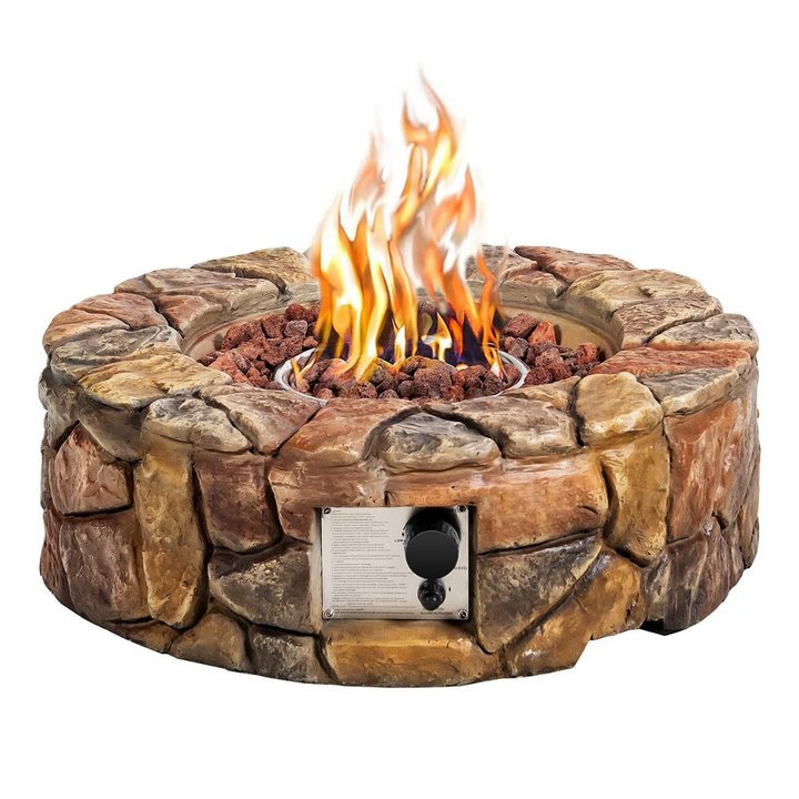 Gas Fire Pit, 28 Inch 40,000 BTU Propane Fire Pit Outdoor