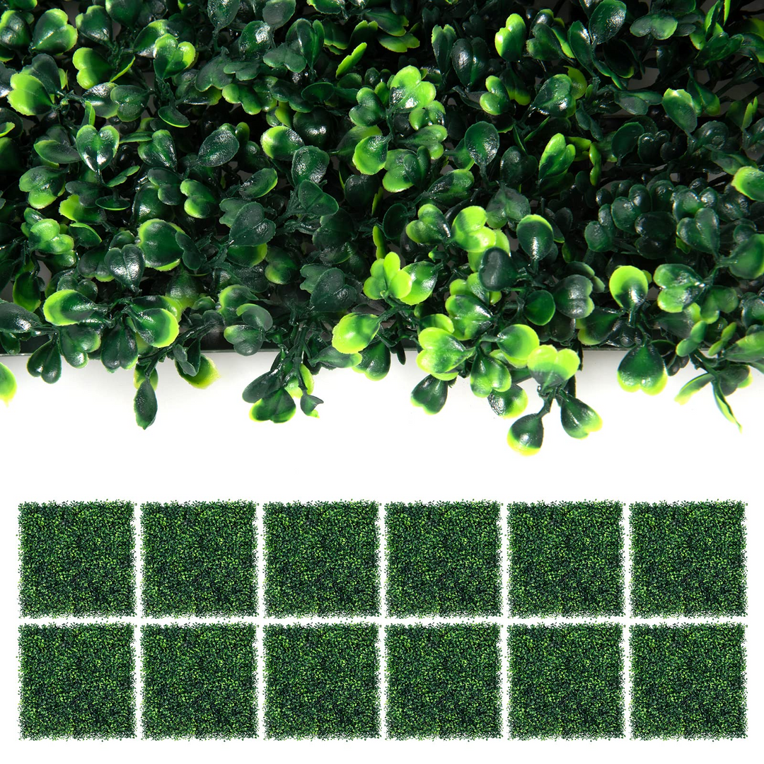 Giantex 12PCS 20x20inch Artificial Boxwood Panels