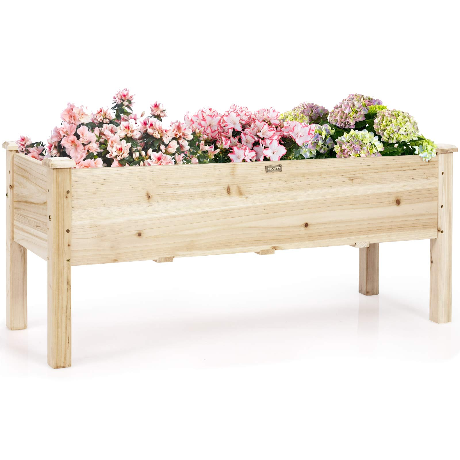 Wood Planter Box with Legs, 47.5"L x 17"W x 20"H