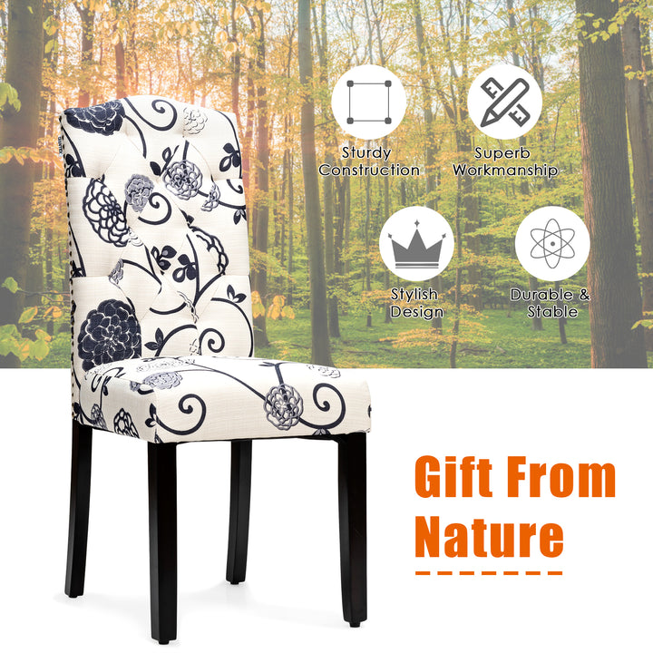 Giantex Parsons Chairs, Uphostered Kitchen Dining Chairs w/Wood Legs