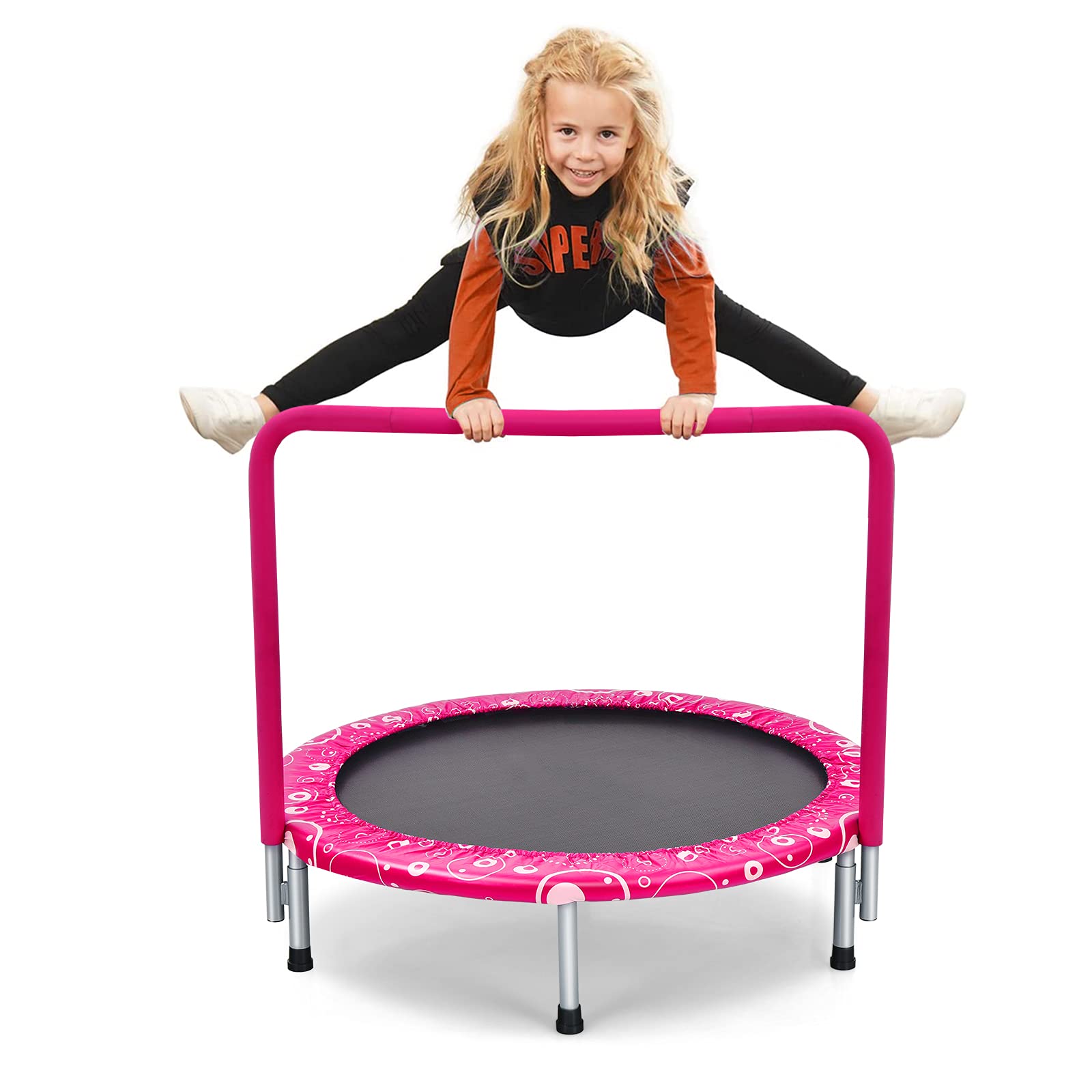 36-Inch Mini Kids Trampoline with Foamed Handle