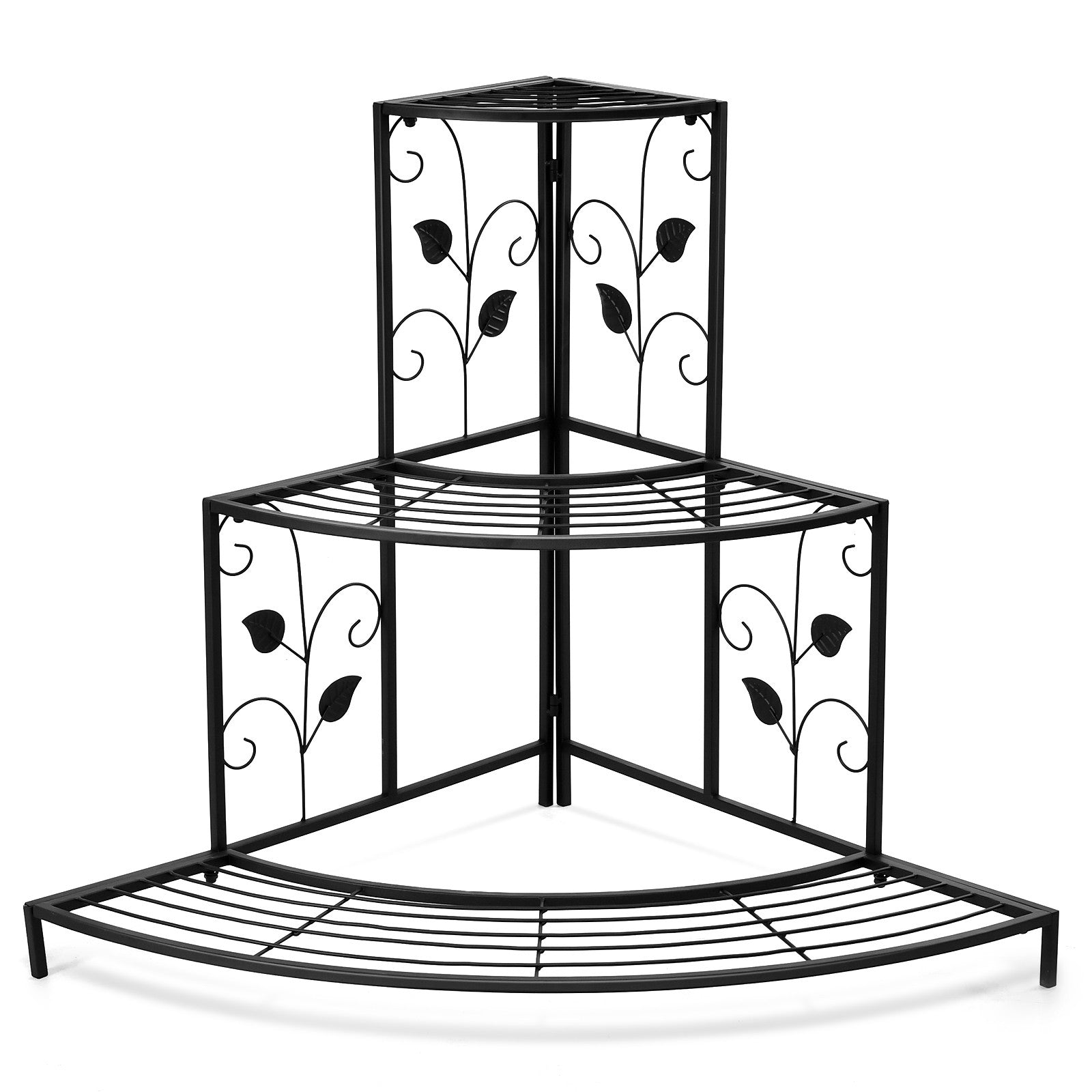 3 Tiers Corner Shelf Metal Plant Stand - Giantex