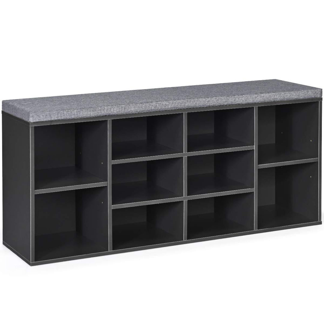 Giantex Shoe Storage Bench with Cushion, Entryway Shoe Rack Bench