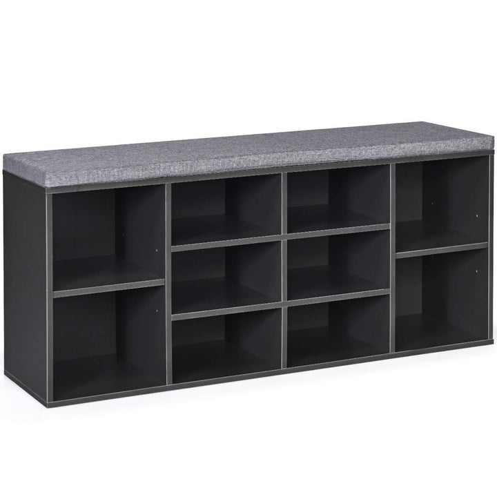 Giantex Shoe Storage Bench with Cushion, Entryway Shoe Rack Bench