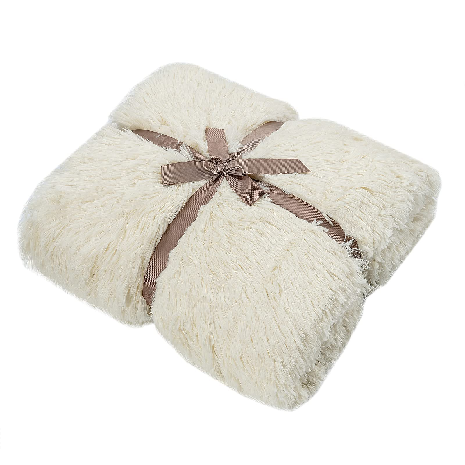 Giantex Reversible Soft Fur Blanket, Oversized Fluffy Throw Blanket