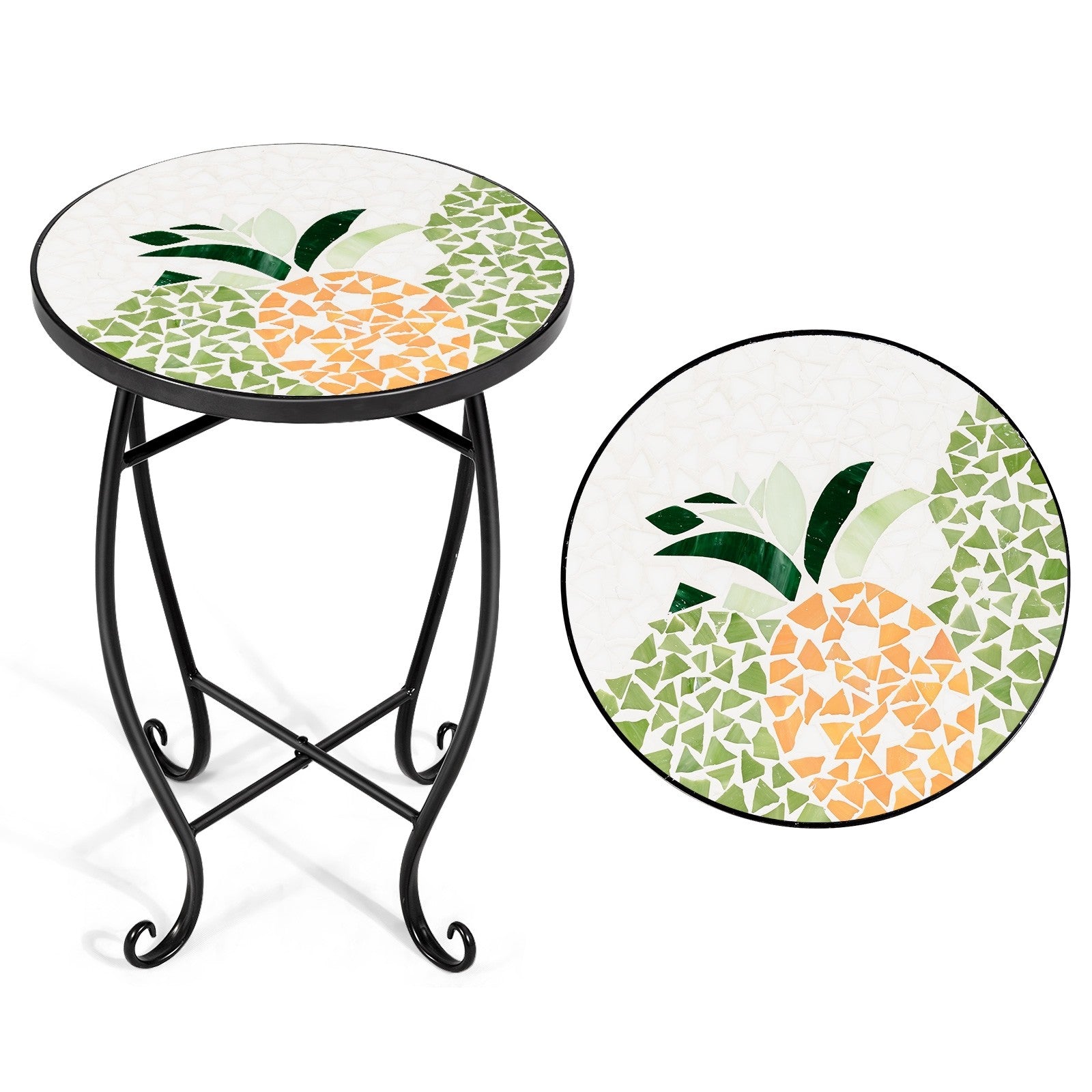 Outdoor Side Table, Mosaic Patio Table