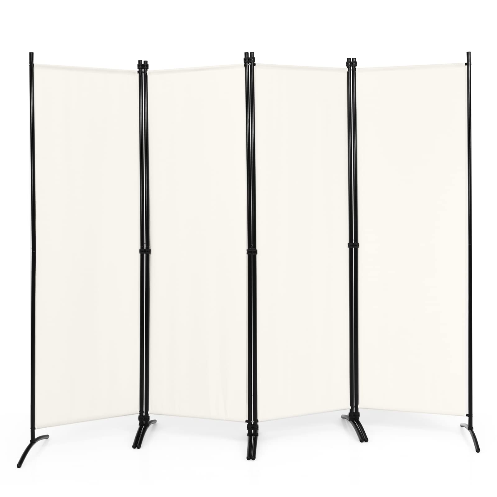 Giantex 4 Panel Room Divider, 5.6Ft Folding Screen, Home Office Freestanding Tall Partition
