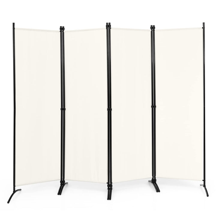 Giantex 4 Panel Room Divider, 5.6Ft Folding Screen, Home Office Freestanding Tall Partition