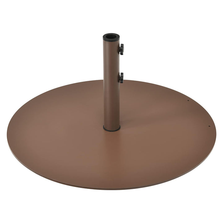 Giantex Patio Umbrella Base, 59 LBS Heavy-Duty Round Umbrella Stand, 29.5 Inch/Brown/Round - Giantexus