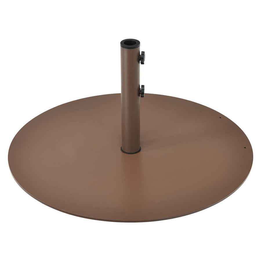 Giantex Patio Umbrella Base, 59 LBS Heavy-Duty Round Umbrella Stand, 29.5 Inch/Brown/Round - Giantexus