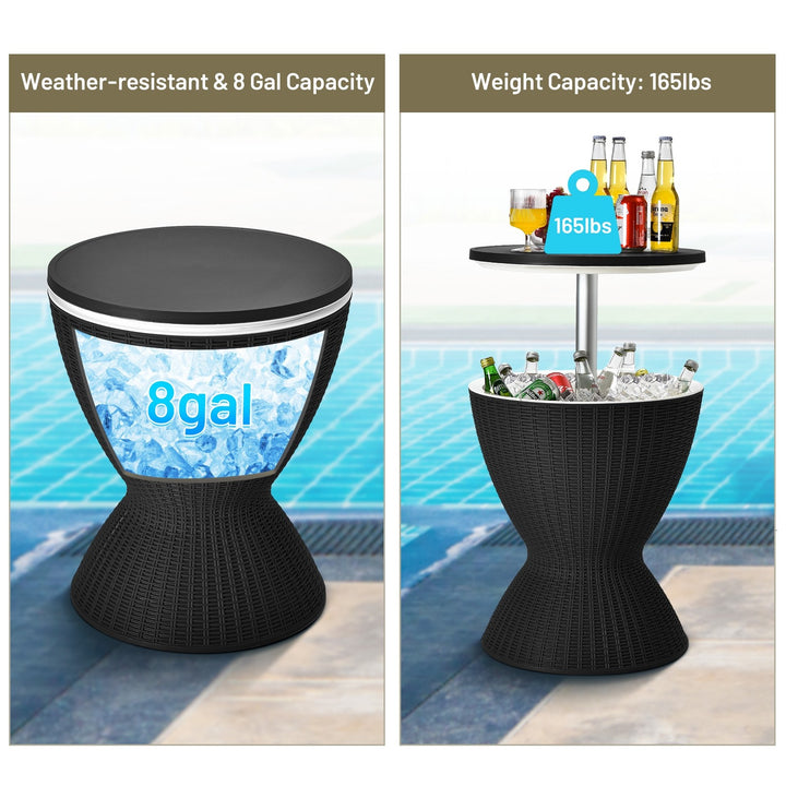 Giantex Cool Bar Table, 8 Gallon Beer and Wine Cooler
