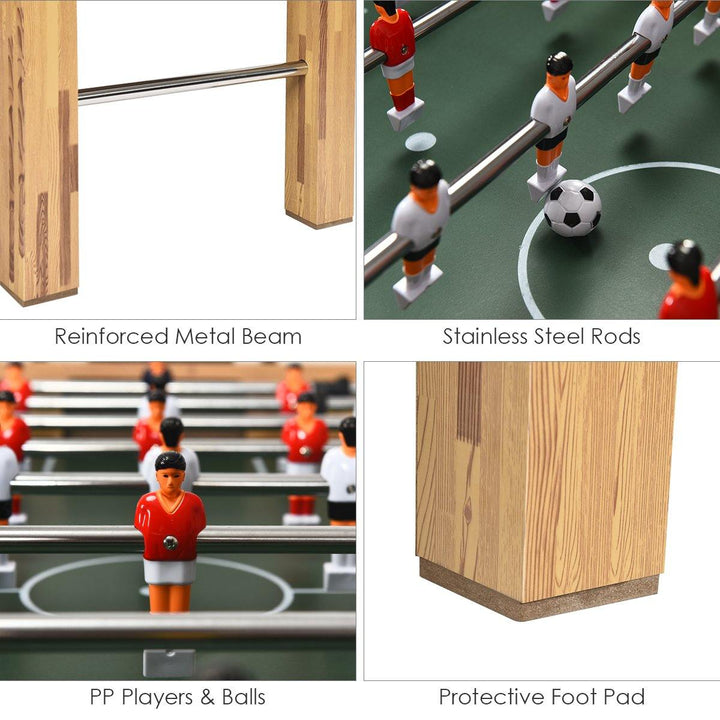 Giantex 48" Foosball Table, 8 Rods, 2 Balls and Score Keepers - Giantexus