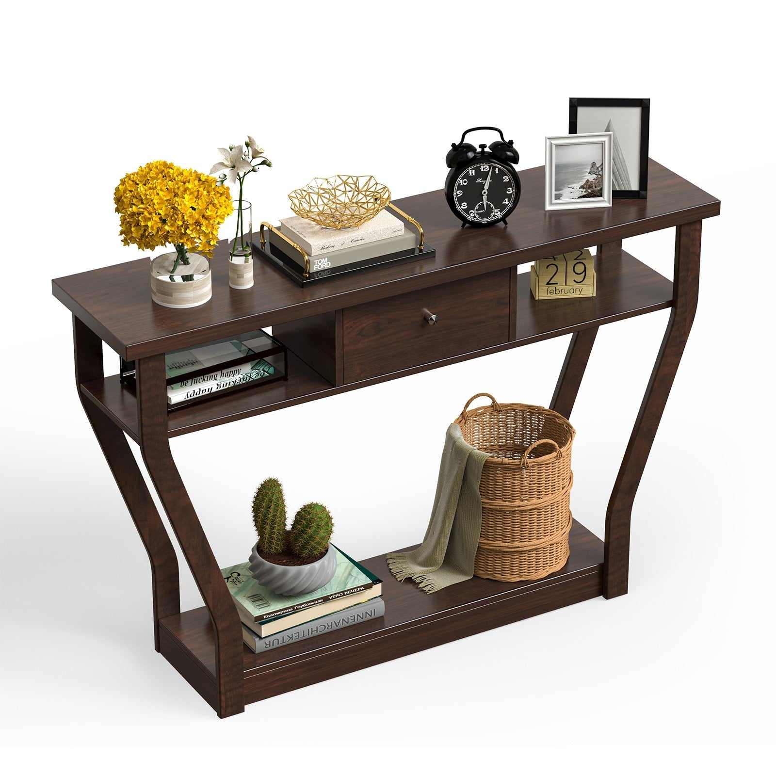 Console Table Modern Easy Assembly Entryway Table